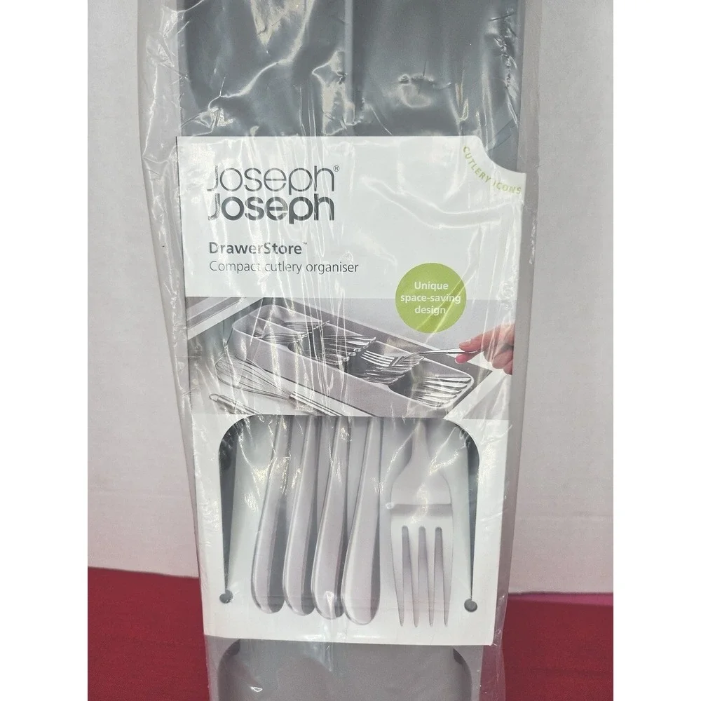 Joseph Joseph DrawerStore‎ Compact Cutlery Organizer Silverware Kitchen Gray New